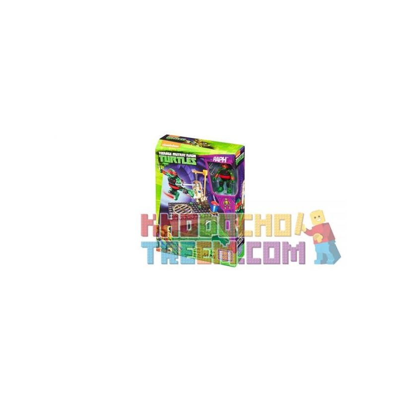 MEGA BLOKS DMX35 non  RAVFA. bộ đồ chơi xếp lắp ráp ghép mô hình Teenage Mutant Ninja Turtles RAPH™ DOJO COMBAT Ninja Rùa 51 khối