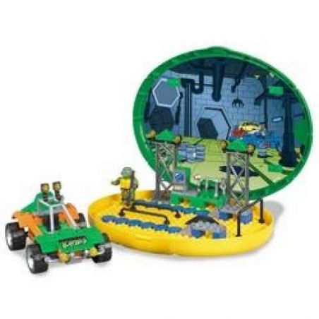 MEGA BLOKS 1406 non  GARAGE ĐỘT BIẾN bộ đồ chơi xếp lắp ráp ghép mô hình Teenage Mutant Ninja Turtles MUTATION GARAGE Ninja Rùa 135 khối