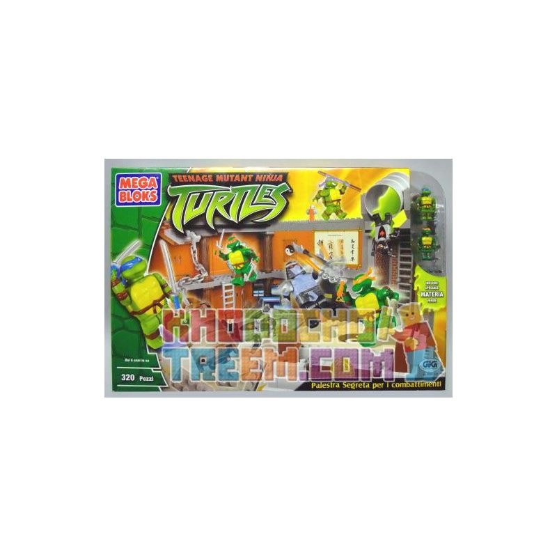 MEGA BLOKS 1421 non  CHIẾN ĐẤU bộ đồ chơi xếp lắp ráp ghép mô hình Teenage Mutant Ninja Turtles COMBAT LAIR Ninja Rùa 320 khối