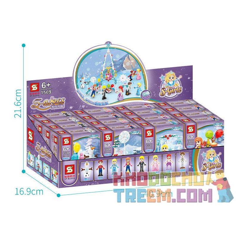 SHENG YUAN SY 1569 non  MẪU HÀNG XẾP NGỌT 8 bộ đồ chơi xếp lắp ráp ghép mô hình S-GIRLS 292 khối