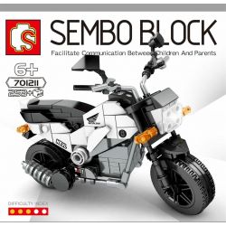 SEMBO 701211 non  XE MÁY PHIÊU LƯU ĐẠP HONDA NAVI 110 bộ đồ chơi xếp lắp ráp ghép mô hình Motorcycle Motorbike Xe Hai Bánh 253 khối