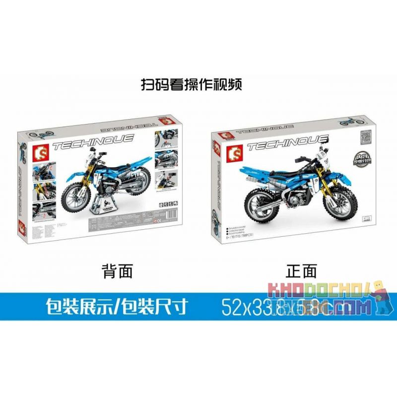 SEMBO 701715 non  YAMAHA WR450. bộ đồ chơi xếp lắp ráp ghép mô hình  YAMAHA WR450F Kỹ Thuật Công Nghệ Cao Mô Hình Phương Tiện 799 khối