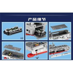 SEMBO 202002 non  075 TÀU TẤN CÔNG LƯỠNG CƯ bộ đồ chơi xếp lắp ráp ghép mô hình Military Army PLA. NAVY TYPE 75 LANDING HELICOPTER DOCK Quân Sự Bộ Đội 3066 khối