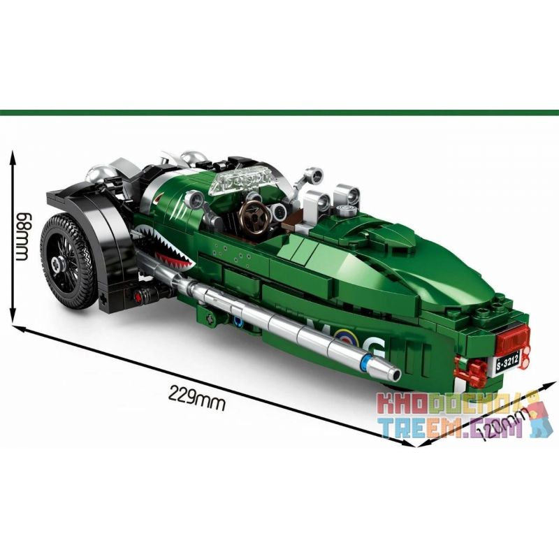 SHENG YUAN SY 8151 non  XE BA BÁNH MORGAN TRỞ LẠI bộ đồ chơi xếp lắp ráp ghép mô hình  MORGEN 3 WHEELER Kỹ Thuật Công Nghệ Cao Mô Hình Phương Tiện 487 khối