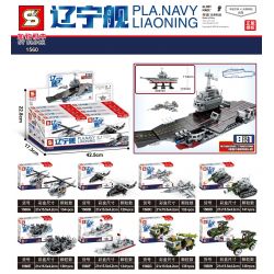 SHENG YUAN SY 1560 non  TÀU LIÊU NINH 8 TRONG 1 bộ đồ chơi xếp lắp ráp ghép mô hình Military Army PLA. NAVY LIAONING Quân Sự Bộ Đội 1077 khối