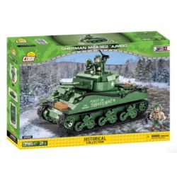 COBI CHARACTER BUILDING COBI-2550 2550 COBI2550 non  SHERMAN M4A3E2. tỷ lệ 1:28 bộ đồ chơi xếp lắp ráp ghép mô hình Military Army SHERMAN M4A3E2 JUMBO Quân Sự Bộ Đội 716 khối