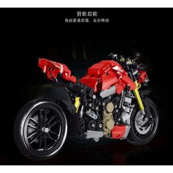 SHENZHEN RAEL ENTERTAINMENT 50051 non  DUKADI PANIGALE V4S. bộ đồ chơi xếp lắp ráp ghép mô hình  DUCATI V4S Kỹ Thuật Công Nghệ Cao Mô Hình Phương Tiện 827 khối