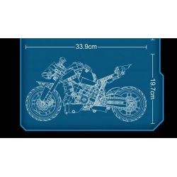 SHENZHEN RAEL ENTERTAINMENT 50051 non  DUKADI PANIGALE V4S. bộ đồ chơi xếp lắp ráp ghép mô hình  DUCATI V4S Kỹ Thuật Công Nghệ Cao Mô Hình Phương Tiện 827 khối