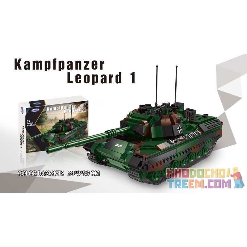 XINGBAO XB-06049 06049 XB06049 non  ĐỨC LEOPARD 1 XE TĂNG CHIẾN ĐẤU CHÍNH bộ đồ chơi xếp lắp ráp ghép mô hình Military Army KAMPFPANZER LEOPARD 1 Quân Sự Bộ Đội 1145 khối