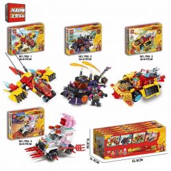 HJLEPIN 7905-1 7905-2 7905-3 7905-4 non  4 YUNXIAO CHARIOT ÁC XE THỂ THAO MÌ bộ đồ chơi xếp lắp ráp ghép mô hình MONKEY KING 815 khối