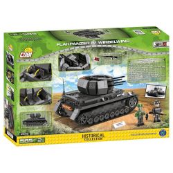 COBI CHARACTER BUILDING COBI-2548 2548 COBI2548 non  XE TĂNG KHÔNG KHÍ CYCLONE bộ đồ chơi xếp lắp ráp ghép mô hình Military Army FLAKPANZER IV WIRBELWIND Quân Sự Bộ Đội 580 khối
