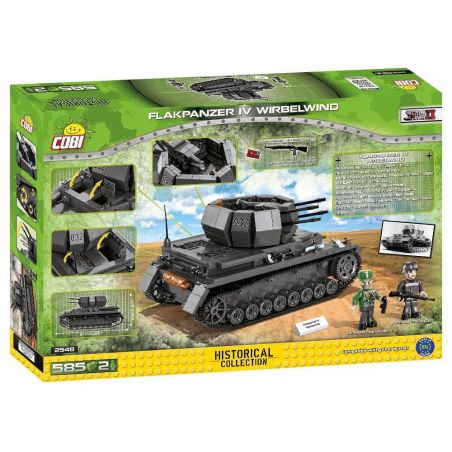 COBI CHARACTER BUILDING COBI-2548 2548 COBI2548 non  XE TĂNG KHÔNG KHÍ CYCLONE bộ đồ chơi xếp lắp ráp ghép mô hình Military Army FLAKPANZER IV WIRBELWIND Quân Sự Bộ Đội 580 khối