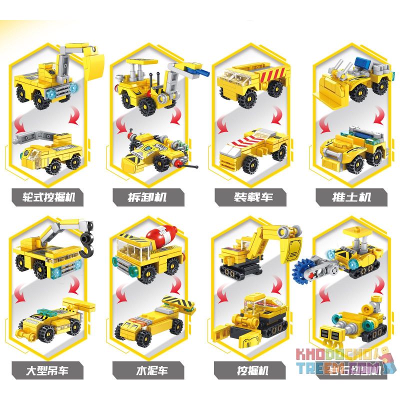 PanlosBrick 620003 Panlos Brick 620003 non  MÁY KỸ THUẬT ĐA CHỨC NĂNG KẾT HỢP bộ đồ chơi xếp lắp ráp ghép mô hình Super Warrios SUPER WARRIOR Siêu Chiến Binh 363 khối