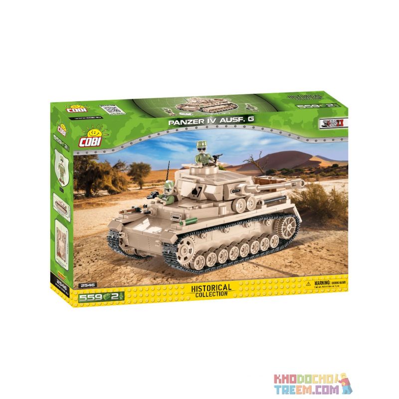 COBI CHARACTER BUILDING COBI-2546 2546 COBI2546 non  THIẾT GIÁP IV LOẠI bộ đồ chơi xếp lắp ráp ghép mô hình Military Army PANZER IV AUSF. G Quân Sự Bộ Đội 559 khối