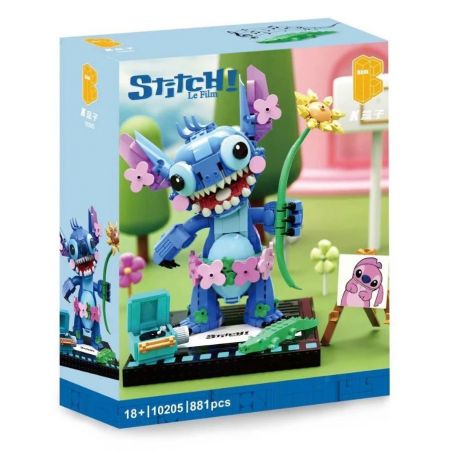 K BOX 10205 non  KHÂU bộ đồ chơi xếp lắp ráp ghép mô hình STITCH 881 khối