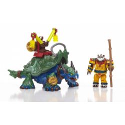 MEGA BLOKS 91024 non  RÙA RỒNG VÀ CỐI XAY GIÓ bộ đồ chơi xếp lắp ráp ghép mô hình Computer Games DRAGON TURTLE & WINDPAW Trò Chơi 51 khối