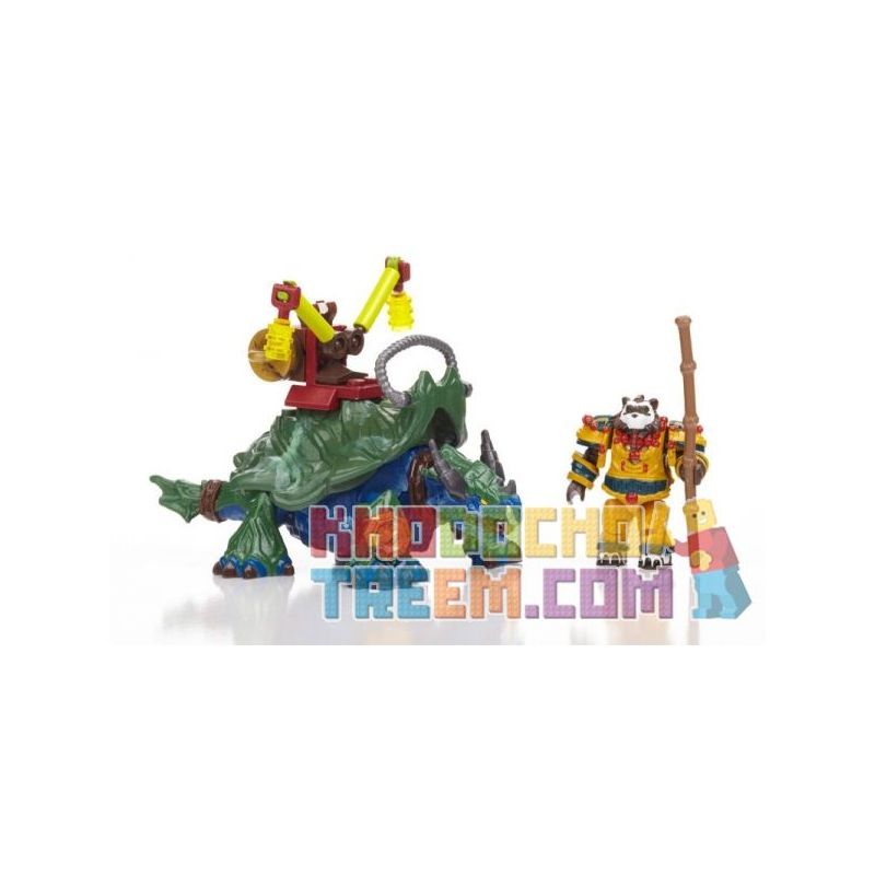 MEGA BLOKS 91024 non  RÙA RỒNG VÀ CỐI XAY GIÓ bộ đồ chơi xếp lắp ráp ghép mô hình Computer Games DRAGON TURTLE & WINDPAW Trò Chơi 51 khối