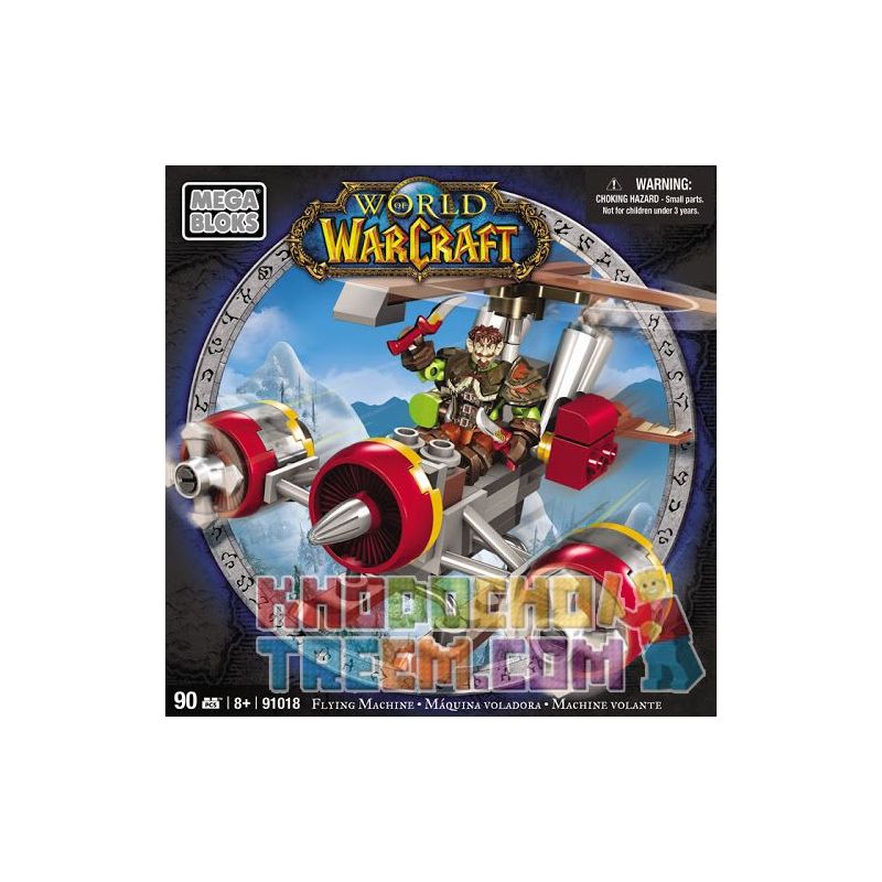 MEGA BLOKS 91018 non  PHI CƠ bộ đồ chơi xếp lắp ráp ghép mô hình Computer Games FLYING MACHINE Trò Chơi 90 khối