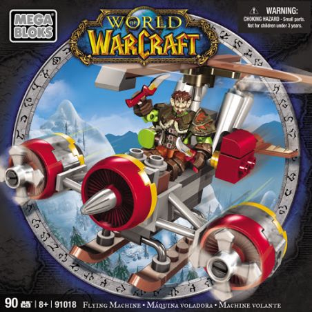 MEGA BLOKS 91018 non  PHI CƠ bộ đồ chơi xếp lắp ráp ghép mô hình Computer Games FLYING MACHINE Trò Chơi 90 khối