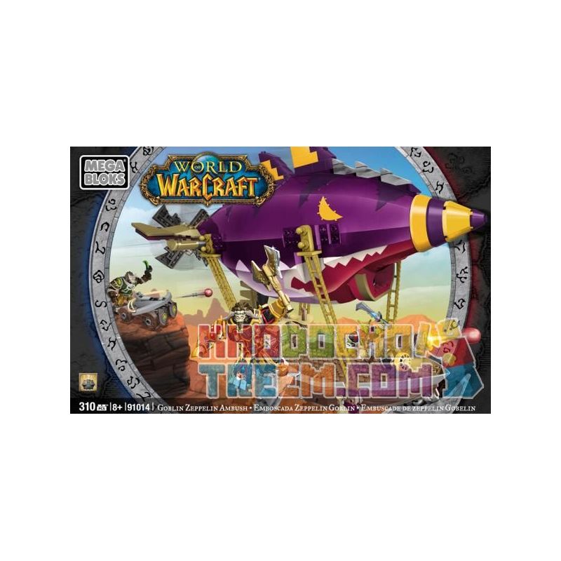 MEGA BLOKS 91014 non  GOBLIN ZEPPLIN PHỤC KÍCH bộ đồ chơi xếp lắp ráp ghép mô hình Computer Games GOBLIN ZEPPLIN AMBUSH Trò Chơi 310 khối