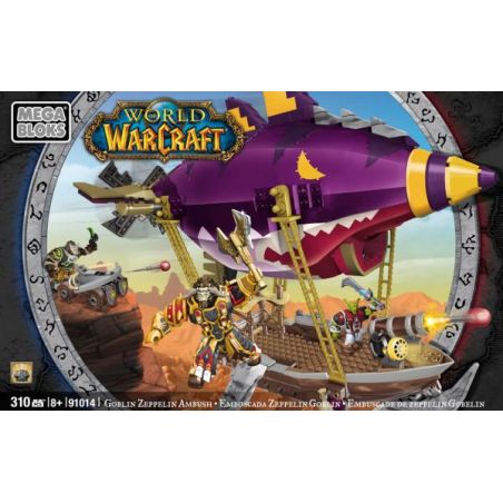 MEGA BLOKS 91014 non  GOBLIN ZEPPLIN PHỤC KÍCH bộ đồ chơi xếp lắp ráp ghép mô hình Computer Games GOBLIN ZEPPLIN AMBUSH Trò Chơi 310 khối