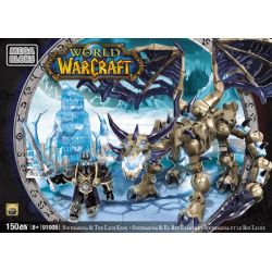 MEGA BLOKS 91008 non  ARTHAS VÀ SINDRAGOSA. bộ đồ chơi xếp lắp ráp ghép mô hình Computer Games ARTHAS AND SINDRAGOSA Trò Chơi 150 khối