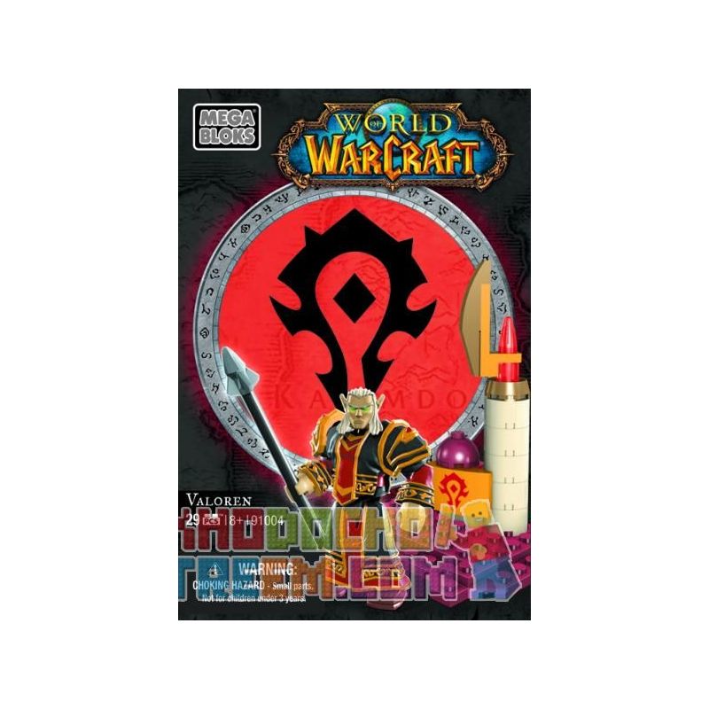 MEGA BLOKS 91004 non  HỌ COI TRỌNG bộ đồ chơi xếp lắp ráp ghép mô hình Computer Games VALOREN Trò Chơi 29 khối