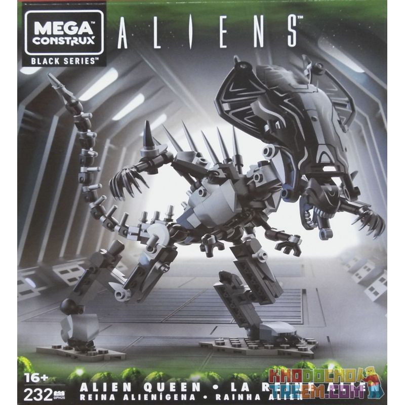 MEGA BLOKS GPH25 non  NỮ HOÀNG NGOÀI HÀNH TINH bộ đồ chơi xếp lắp ráp ghép mô hình Movie & Game ALIENS™ QUEEN Phim Và Trò Chơi 232 khối