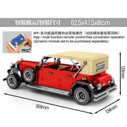 SHENG YUAN SY 8612 non  XE CỔ MÀU ĐỎ 1:14 tỷ lệ 1:14 bộ đồ chơi xếp lắp ráp ghép mô hình  TECHINQUE Kỹ Thuật Công Nghệ Cao Mô Hình Phương Tiện 1134 khối