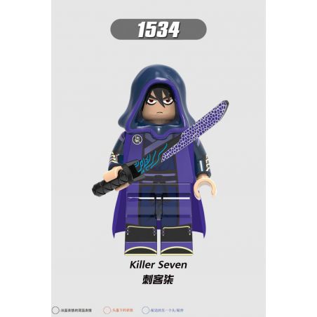 XINH 1534 non  KẺ ÁM SÁT bộ đồ chơi xếp lắp ráp ghép mô hình Movie & Game KILLER SEVEN Phim Và Trò Chơi