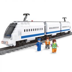 AUSINI 25825 non  TÀU ĐIỆN bộ đồ chơi xếp lắp ráp ghép mô hình City ELECTRIC TRAIN Thành Phố 645 khối