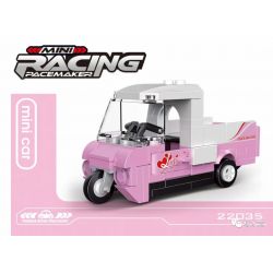 Decool 22035 Jisi 22035 non  4 XE BA BÁNH bộ đồ chơi xếp lắp ráp ghép mô hình Mini Racing Pacemaker Đua Xe Mini 77 khối