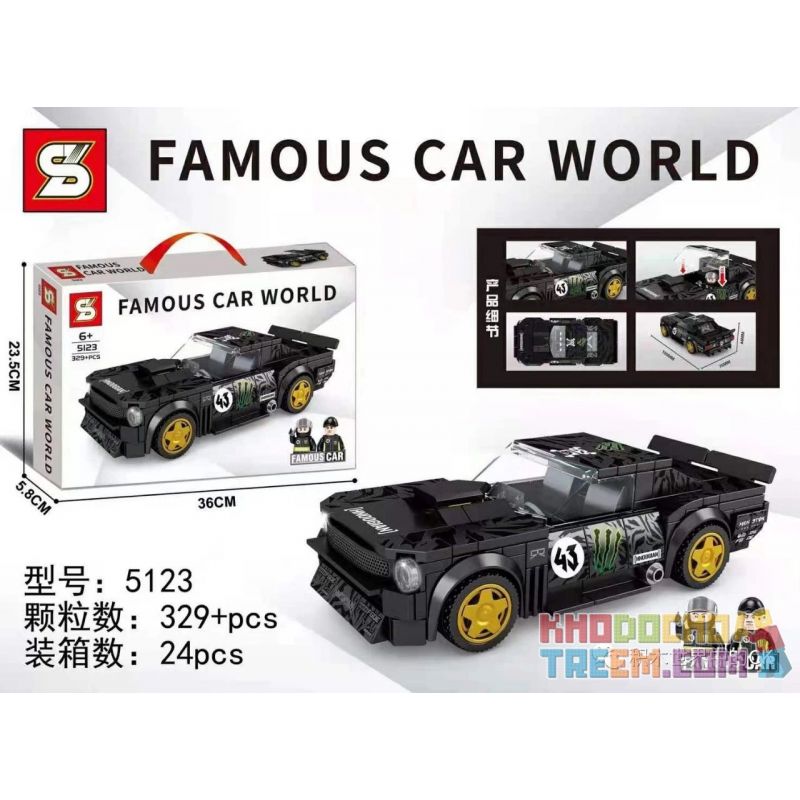 SEMBO 607338 SHENG YUAN SY 5123 non  FORD MUSTANG. bộ đồ chơi xếp lắp ráp ghép mô hình Racers Đua Tốc Độ 329 khối