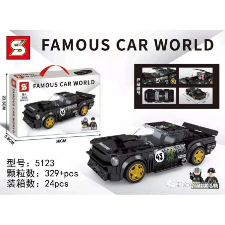 SEMBO 607338 SHENG YUAN SY 5123 non  FORD MUSTANG. bộ đồ chơi xếp lắp ráp ghép mô hình Racers Đua Tốc Độ 329 khối