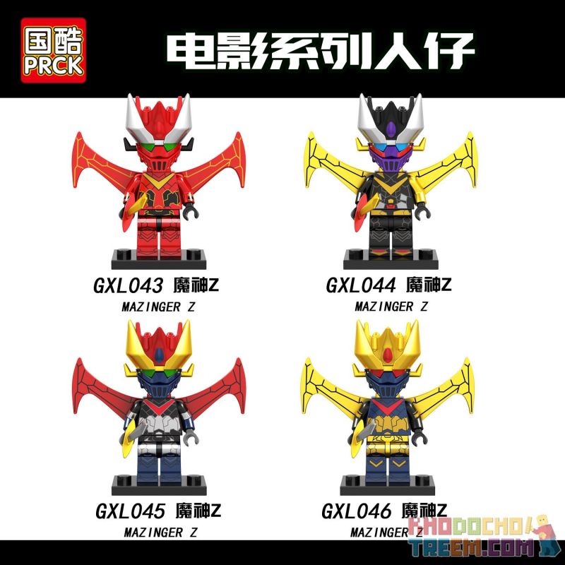 PRCK GXL043 GXL044 GXL045 GXL046 non  QUỶ Z. bộ đồ chơi xếp lắp ráp ghép mô hình Collectable Minifigures MAZINGER Búp Bê Sưu Tầm