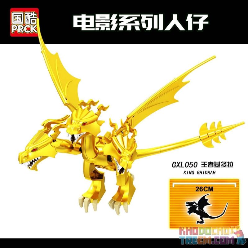 PRCK GXL050 non  KINGS LORDORA. bộ đồ chơi xếp lắp ráp ghép mô hình Movie & Game KING GHIDORAH Phim Và Trò Chơi