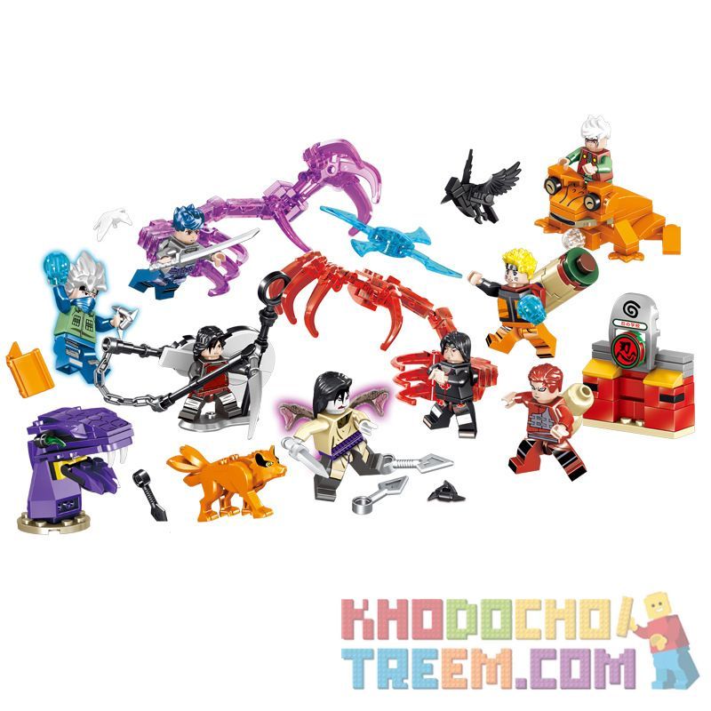 PRCK 69616 non  NINJA NĂM LỚN 8 bộ đồ chơi xếp lắp ráp ghép mô hình Movie & Game Phim Và Trò Chơi