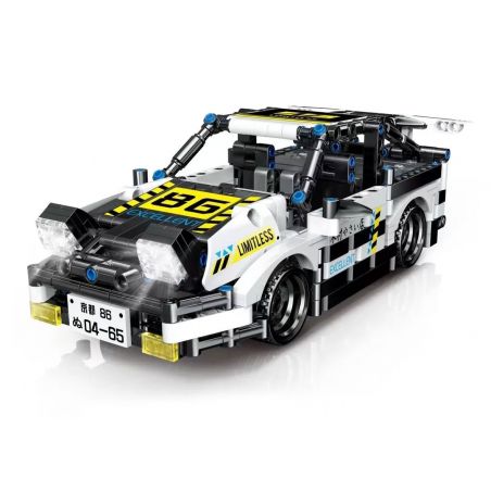 ZHEGAO QL0465 0465 non  XE BUÝT TRỞ LẠI TOYOTA AE86 bộ đồ chơi xếp lắp ráp ghép mô hình  Kỹ Thuật Công Nghệ Cao Mô Hình Phương Tiện 528 khối