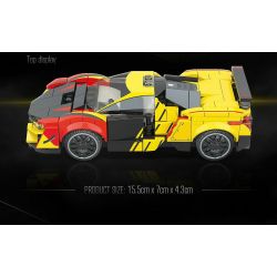 QuanGuan 100152 Quan Guan 100152 non  XE THÀNH PHỐ: 100152 bộ đồ chơi xếp lắp ráp ghép mô hình Racers Đua Tốc Độ 348 khối