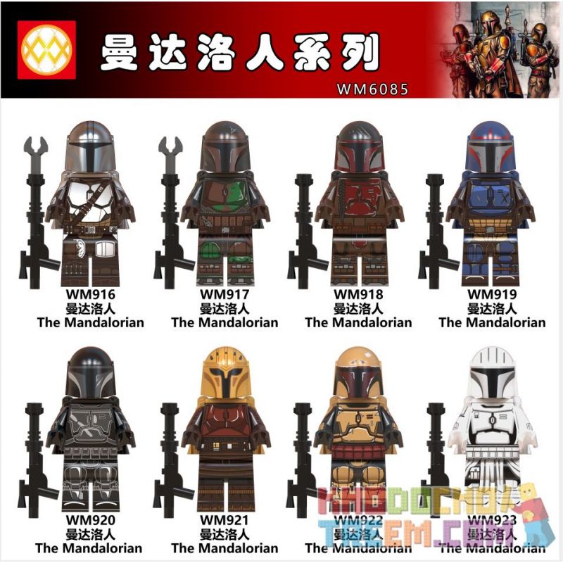 WM 6085 916 917 918 919 920 921 922 923 non  HÀNG TRĂM NGƯỜI 8 MANDARO SERIES bộ đồ chơi xếp lắp ráp ghép mô hình Star Wars Chiến Tranh Giữa Các Vì Sao