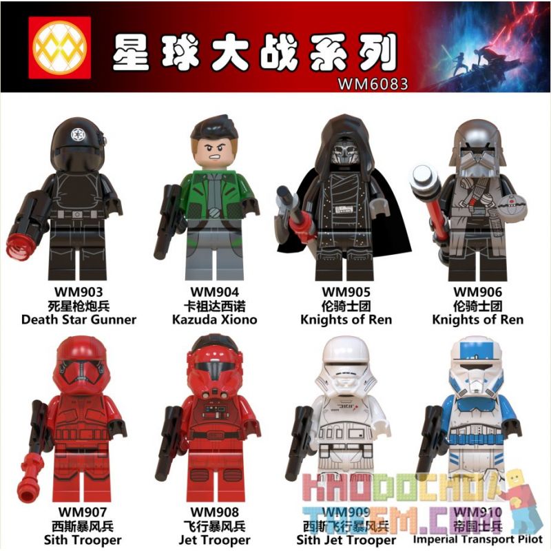 WM 6083 903 904 905 906 907 908 909 910 non  HÀNG TRĂM NGƯỜI 8 SÊ-RI STAR WARS bộ đồ chơi xếp lắp ráp ghép mô hình Chiến Tranh Giữa Các Vì Sao