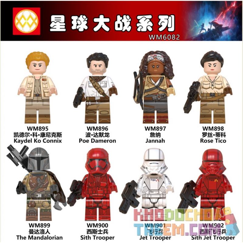 WM 6082 895 896 897 898 899 900 901 902 non  HÀNG TRĂM NGƯỜI 8 SÊ-RI STAR WARS bộ đồ chơi xếp lắp ráp ghép mô hình Chiến Tranh Giữa Các Vì Sao