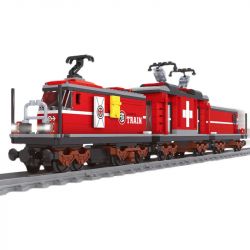 AUSINI 25826 non  XE LỬA bộ đồ chơi xếp lắp ráp ghép mô hình City TRAINS Thành Phố 529 khối