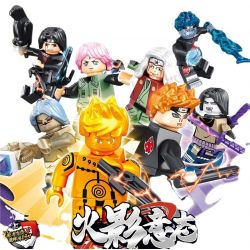 ELEPHANT JX1214 1214 non  THẾ GIỚI NINJA WARS 8 bộ đồ chơi xếp lắp ráp ghép mô hình 333 khối