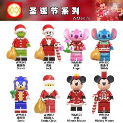 WM 6076 847 848 849 850 851 852 853 854 non  HÀNG TRĂM NGƯỜI 8 SÊ-RI GIÁNG SINH bộ đồ chơi xếp lắp ráp ghép mô hình Collectable Minifigures Búp Bê Sưu Tầm