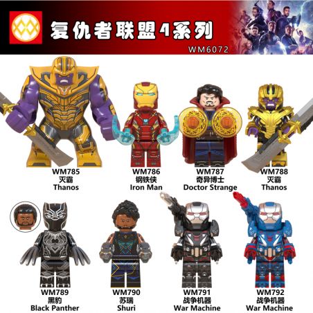 WM 6072 785 786 787 788 789 790 791 792 non  HÀNG TRĂM NGƯỜI 8 AVENGERS 4 SERIES bộ đồ chơi xếp lắp ráp ghép mô hình Super Heroes Siêu Nhân Anh Hùng