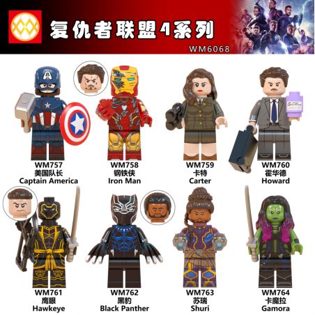 WM 6068 757 758 759 760 761 762 763 764 non  HÀNG TRĂM NGƯỜI 8 AVENGERS 4 SERIES bộ đồ chơi xếp lắp ráp ghép mô hình Super Heroes Siêu Nhân Anh Hùng