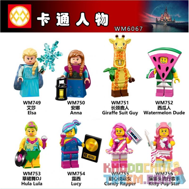 WM 6067 749 750 751 752 753 754 755 756 non  HÀNG TRĂM NGƯỜI 8 NHÂN VẬT HOẠT HÌNH bộ đồ chơi xếp lắp ráp ghép mô hình Collectable Minifigures Búp Bê Sưu Tầm