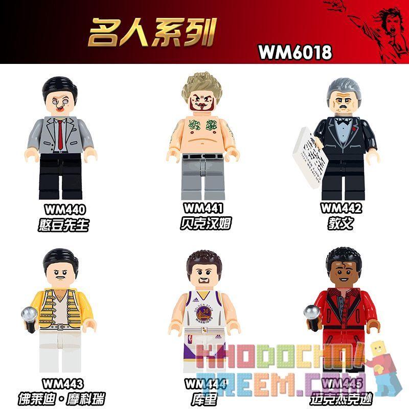 WM 6018 440 441 442 443 444 445 non  SÊ-RI NGƯỜI NỔI TIẾNG bộ đồ chơi xếp lắp ráp ghép mô hình Collectable Minifigures Búp Bê Sưu Tầm