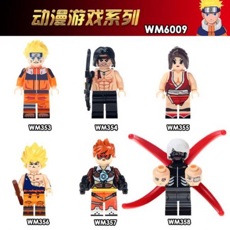 WM 6009 353 354 355 356 357 358 non  SÊ-RI TRÒ CHƠI ANIME bộ đồ chơi xếp lắp ráp ghép mô hình Collectable Minifigures Búp Bê Sưu Tầm